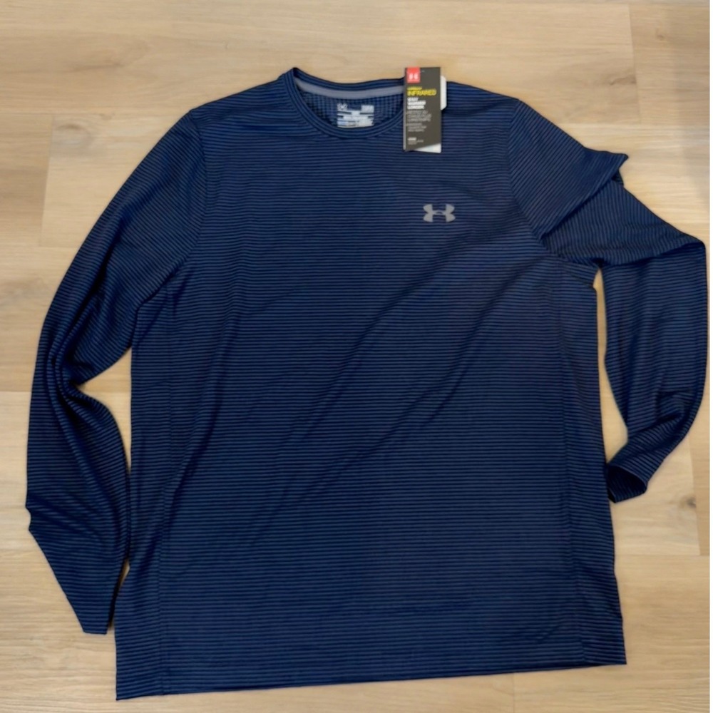 Under Armour ColdGear Infrared Men's Long Sleeve T-shirt Blue Loose Base - Large